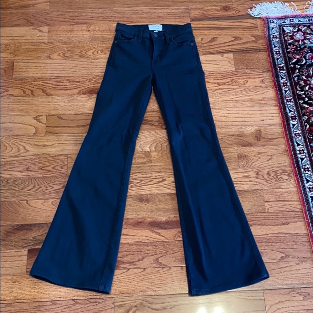 Current Elliot black high waisted flare leg jeans